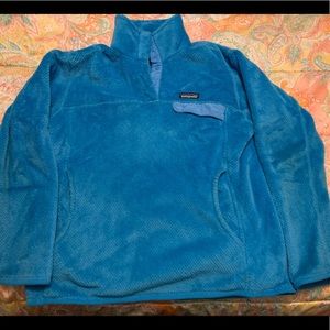 Patagonia Re tool snap fleece pullover turquoise L